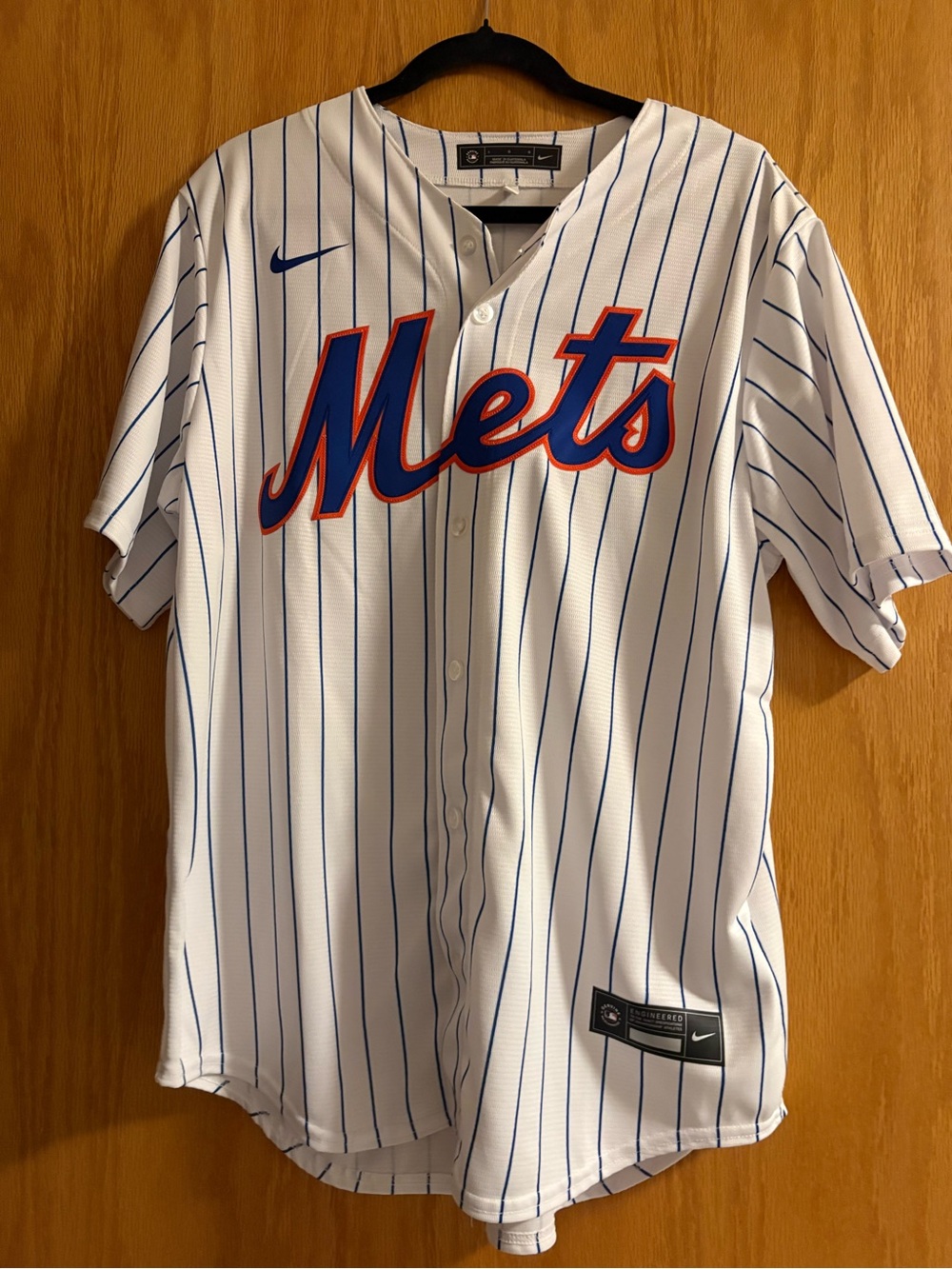 Nike New York Mets White Pinstripe Baseball JerseyNWOT
